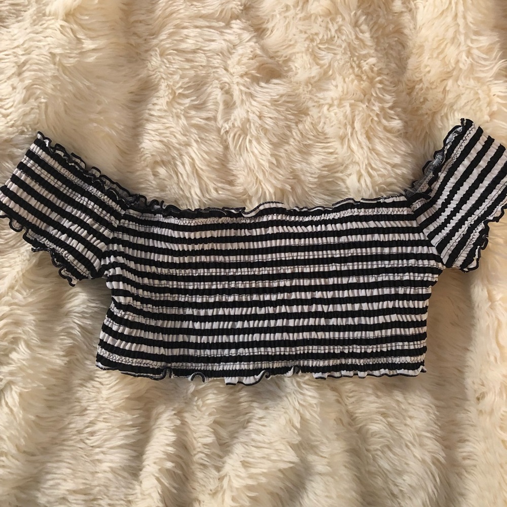 PINK stripped off the shoulder bikini top